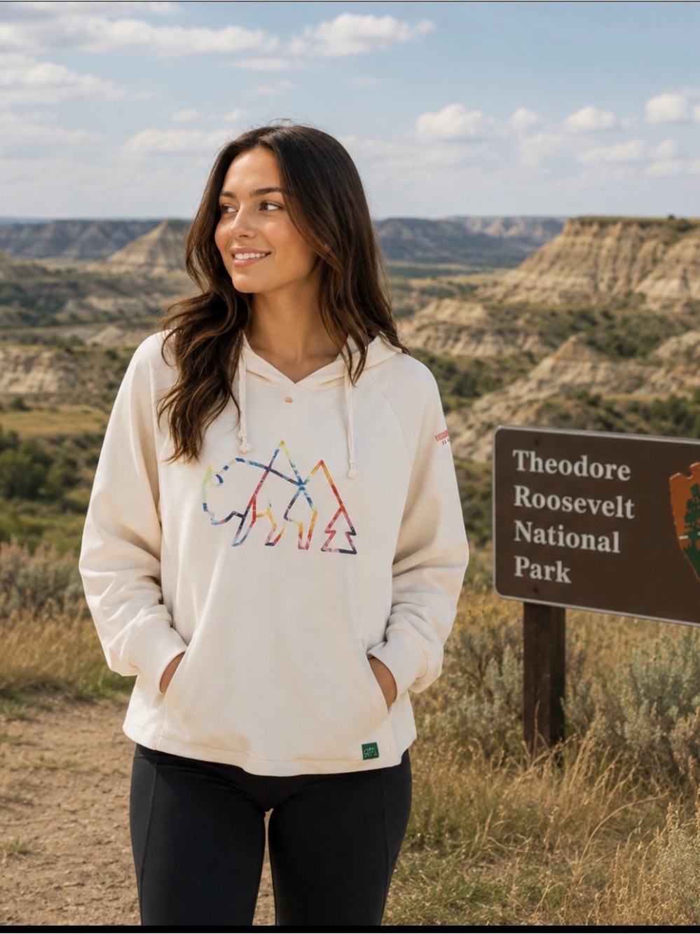 Wild Tribute National Park Hoodie Bear Outdoors Hiking Nature NWT Size M